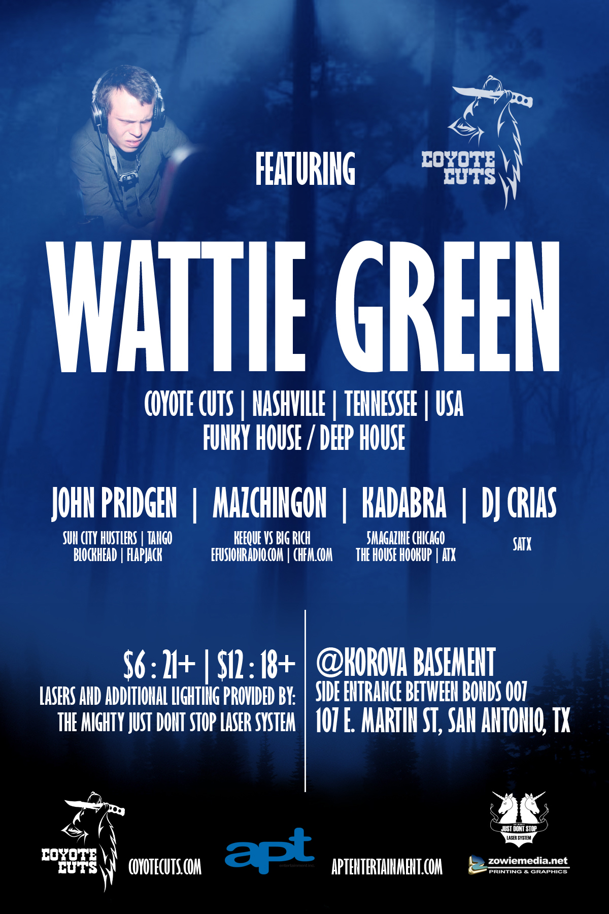 Coyote Cuts – Wattie Green – 10/12/2012 – San Antonio, TX