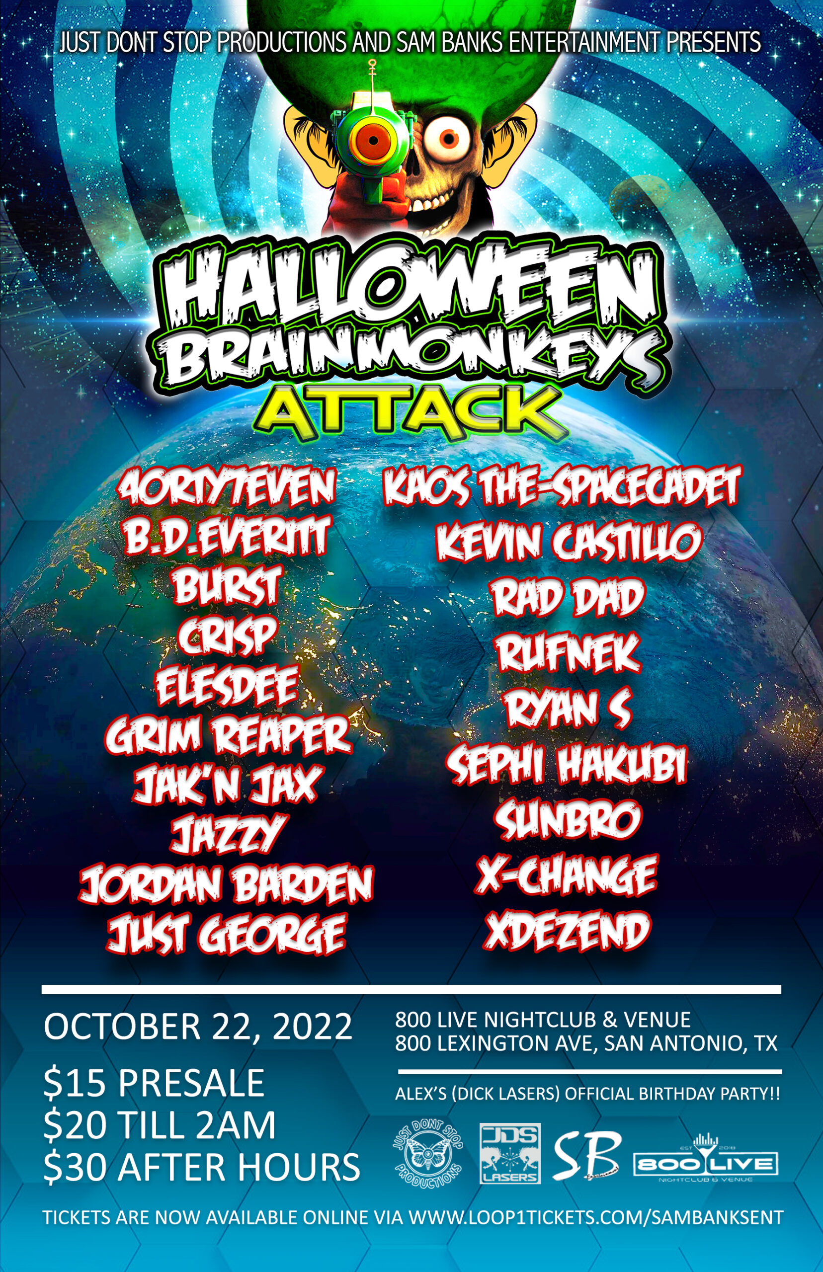 Halloween Brainmonkeys Attack – 10/22/2022 – JDS – San Antonio, TX