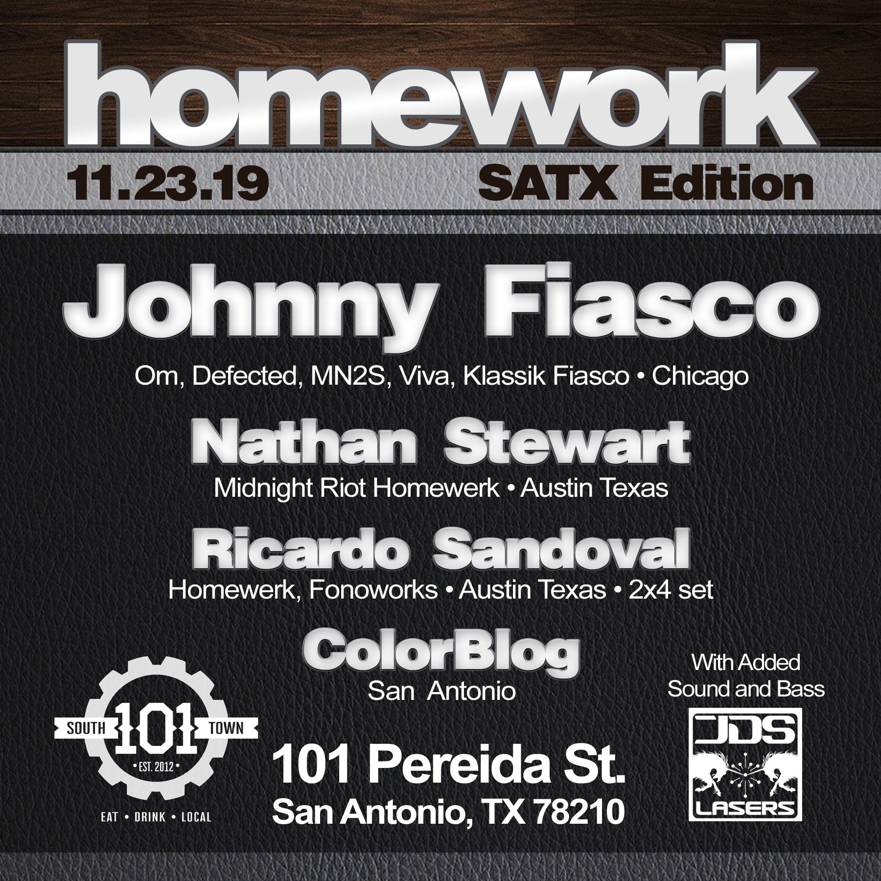 Homework – 11/23/19 – San Antonio, TX