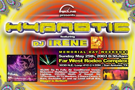 Hypnotic – DJ Irene –  05/25/03 – San Antonio, TX