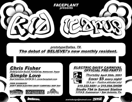 Kid Icarus – Faceplant  – 04/26/2001 – San Antonio,  TX